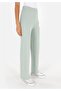 Regular Fit Mid Waist Women's Cotton Blend Green Sweatpants - 4