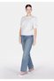 Straight Fit High Waist Straight Leg Women's Indigo Jean Trousers - 3