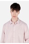 Comfort Fit Shirt Neck Plain Men's Pink Long Sleeve Shirt - 4