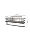 Adhesive Spice Rack 2 Pieces Metal Paper Towel Holder Black Spice Stand Kitchen Shelf - 3