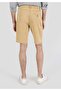 Fit Mid Waist Men's Camel Jean Shorts - 2