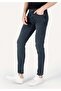 Slim Fit Low Waist Narrow Leg Men's Dark Indigo Jean Pants - 4