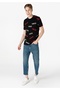 Regular Fit Round Neck Men's Black Short Sleeve T-Shirt - 3