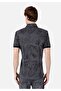 Regular Fit Polo Neck Printed Men's Anthracite Short Sleeve T-Shirt - 2