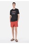 Slim Fit Men's Red Swim Shorts