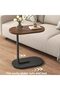 C-Shaped Side Table, Iron End Table for Couch Sofa & Bed, Small White Metal - 3