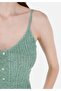 Slim Fit Green Women's Short Sleeve Sweater - 5