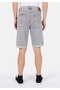 Regular Fit Mid Waist Men's Gray Jean Shorts - 2