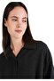 Regular Fit Shirt Neck Plain Women's Anthracite Long Sleeve Shirt - 4