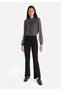 Regular Fit High Waist Slit Leg Women's Indigo Jean Trousers