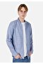 Regular Fit Shirt Collar Blue Men's Long Sleeve Shirt Cl 1058567