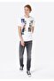 Regular Fit Crew Neck Printed White Men's Short Sleeve T-Shirt Cl 1061631 - 3