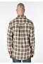 Regular Fit Shirt Neck Plaid Men's Green Long Sleeve Shirt - 2