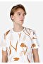 Regular Fit Crew Neck Printed White Men's Short Sleeve T-Shirt Cl 1067614 - 4