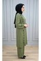 Simge Suit Women's Khaki Ayrobin Fabric 2-Piece Trousers Tunic Set - 3