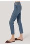 Slim Fit High Waist Narrow Leg Women's Indigo Jean Trousers - 4