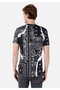 Regular Fit Crew Neck Printed Black Men's Short Sleeve T-Shirt Cl 1068207 - 2