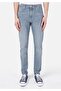 Slim Fit Low Waist Narrow Leg Men's Indigo Jean Pants - 4