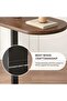 C-Shaped Side Table, Iron End Table for Couch Sofa & Bed, Small White Metal - 4