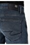 Slim Fit Low Waist Narrow Leg Men's Dark Indigo Jean Pants - 6
