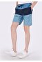 Slim Fit Mid Waist Printed Blue Men's Swim Shorts - 3