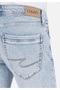 Straight Fit Low Waist Men's Light Blue Jean Shorts - 6