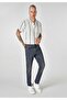 Slim Fit Low Waist Slim Leg Men's Black Jean Pants - 3