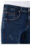 Straight Fit Men's Indigo Denim Jean Trousers - 5