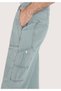 Worker Fit Mid Waist Straight Leg Men's Green Jean Trousers - 5