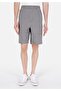 Comfort Fit Mid Waist Plain Men's Gray Shorts - 4