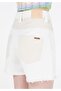 Relaxed Fit High-Waist White Women's Denim Shorts - 6