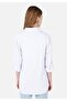 Regular Fit Shirt Neck Plain Women's White Roll-Up Shirt - 2