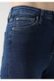 Skinny Fit High Waist Narrow Leg Cotton Women's Indigo Jean Trousers - 7