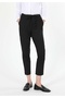 Regular Fit Low-Rise Unlined Straight Leg Women's Black Trousers - 4
