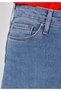 Slim Fit Mid Waist Straight Leg Women's Denim Jean Pants - 5