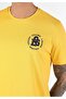 Regular Fit Round Neck Plain Men's Yellow Short Sleeve T-Shirt - 5
