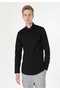 Men's Black Long Sleeve Super Slim Fit Shirt - Cl 1041350 - 3