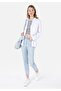 Regular Fit Shirt Neck Plain Women's White Roll-Up Shirt - 3