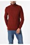 Slim Fit Fisherman Patterned Orange Men's Sweater Cl1056012 - 4
