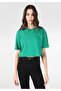 Regular Fit Green Women's Short Sleeve T-Shirt - 4