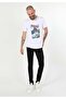 Regular Fit Crew Neck Printed Knitted White Men's Short Sleeve T-Shirt Cl 1056656 - 4