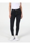 Super Slim Fit High Waist Narrow Leg Women's Denim Jean Trousers with Pockets - 4