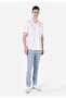 Slim Fit Mid Waist Straight Leg Men's Light Blue Trousers Cl 1049749