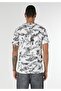 Regular Fit Round Neck Printed Men's White Short Sleeve T-Shirt - 2