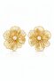 Opal Flower. |   Steel Stone Flower Detail Earrings