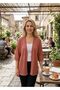 Knitwear Perforated Bat Sleeve Buttonless Free Size Cardigan - 5