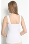 Women's Strappy Lycra Cotton Basic Undershirt 3012 - White - 4