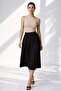 Black Asymmetrical Detailed and Pocketed Relaxed Fit Shorts