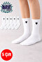 Unisex 5 Pairs Premium Quality High Cotton College Socks