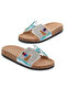 Ella Anatomical Sole Stone Detailed Women's Slippers White - 2